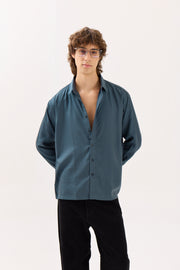 Slate Grey Drape Shirt ( Pre-Order )